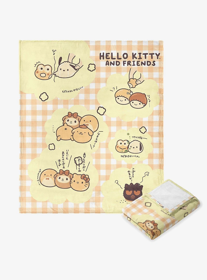 Sanrio Hello Kitty & Friends The Bakery Silk Touch Throw Blanket