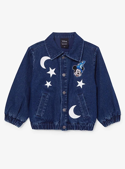Disney Fantasia Sorcerer Mickey Toddler Glow-in-the-Dark Denim Jacket - BoxLunch Exclusive