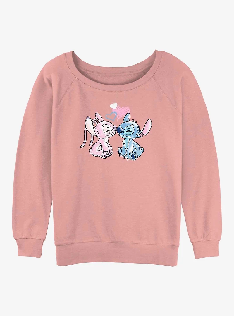 Disney Lilo & Stitch Angel Womens Slouchy Sweatshirt