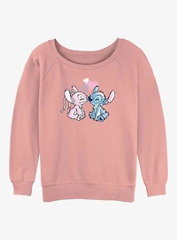 Disney Lilo & Stitch Angel Womens Slouchy Sweatshirt