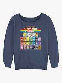 Rainbow Brite Table Of Color Womens Slouchy Sweatshirt