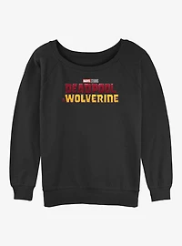 Deadpool 3 And Wolverine Logo Womens Slouchy Sweatshirt
