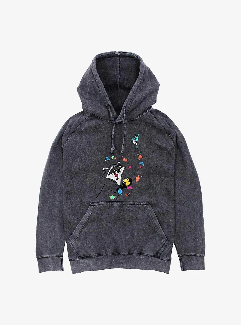 Disney Pocahontas Meeko And Flit Mineral Wash Hoodie