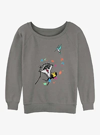 Disney Pocahontas Meeko And Flit Womens Slouchy Sweatshirt