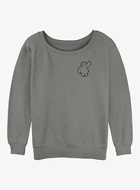 Disney Big Hero 6 Vintage Line Baymax Womens Slouchy Sweatshirt