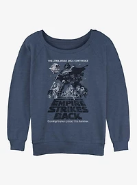 Star Wars Empire Strikes Back Continuing Saga Womens Slouchy Sweatshirt
