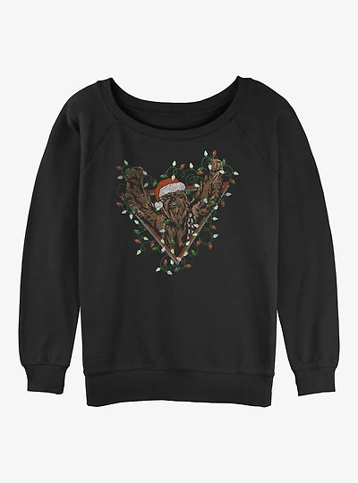 Star Wars Chewed Cords Womens Slouchy Sweatshirt