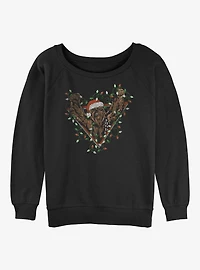 Star Wars Chewed Cords Womens Slouchy Sweatshirt