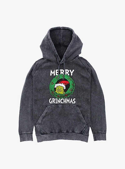 Dr Seuss Merry Grinchmas Peek A Boo Mineral Wash Hoodie
