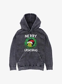 Dr Seuss Merry Grinchmas Peek A Boo Mineral Wash Hoodie