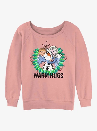 Frozen Warm Hugs Womens Slouchy Sweatshirt