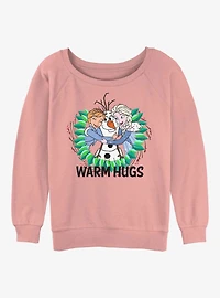 Frozen Warm Hugs Womens Slouchy Sweatshirt