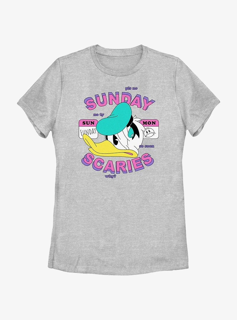 Disney Mickey Mouse Sunday Scaries Womens T-Shirt
