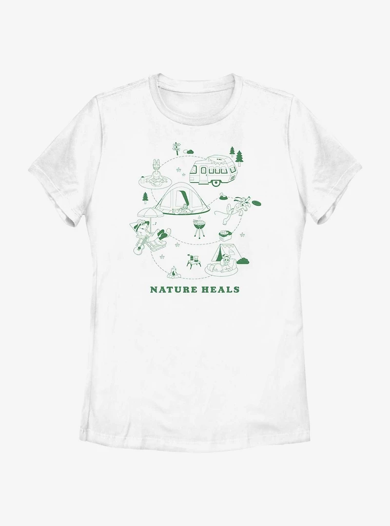 Disney Mickey Mouse Nature Heals Womens T-Shirt