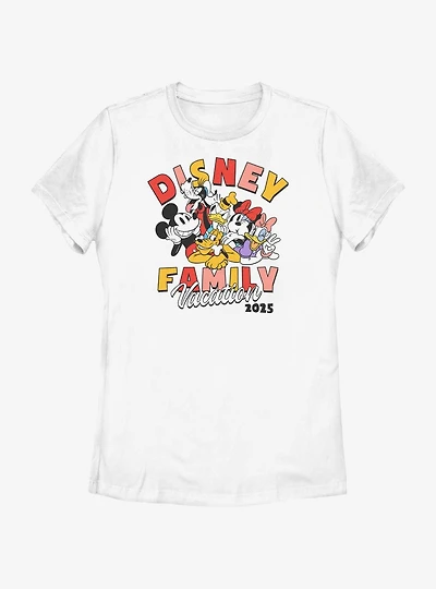 Disney Mickey Mouse Fam Vacay 2025 Womens T-Shirt