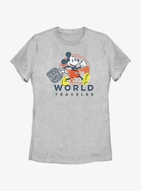 Disney Mickey Mouse World Traveler Womens T-Shirt