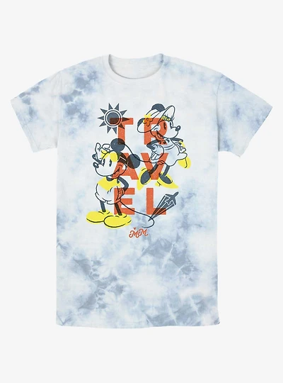 Disney Mickey Mouse With Minnie Travel Mood Tie-Dye T-Shirt