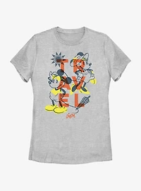 Disney Mickey Mouse With Minnie Travel Mood Womens T-Shirt