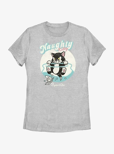 Disney Pinocchio Naughty Figaro & Cleo Womens T-Shirt