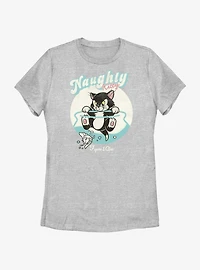 Disney Pinocchio Naughty Figaro & Cleo Womens T-Shirt