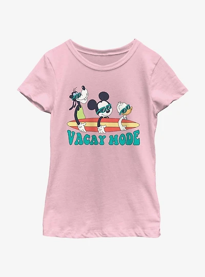 Disney Mickey Mouse Vacay Mode Pals Youth Girls T-Shirt