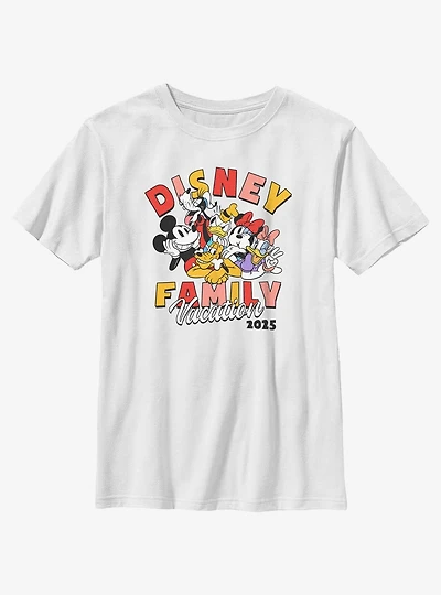 Disney Mickey Mouse Fam Vacay 2025 Youth T-Shirt