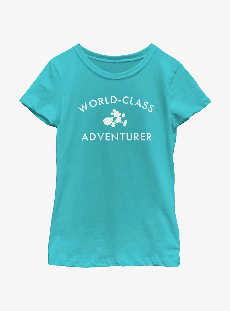 Disney Mickey Mouse World Class Adventurer Youth Girls T-Shirt