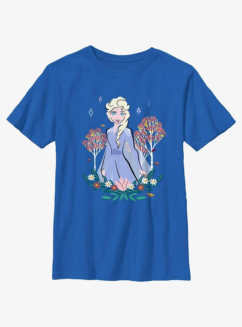 Disney Frozen Elsa Flowers Youth T-Shirt