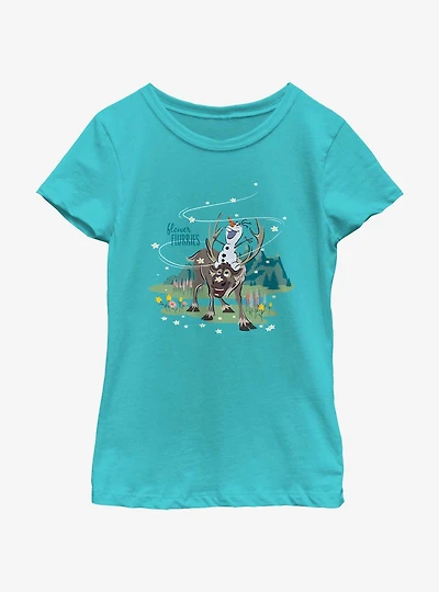 Disney Frozen Flower Flurries Youth Girls T-Shirt