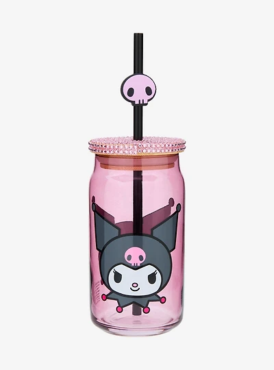 Sanrio Kuromi Rhinestone Tumbler with Straw Charm