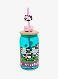 Sanrio Hello Kitty Town Glass Tumbler and Straw — BoxLunch Exclusive