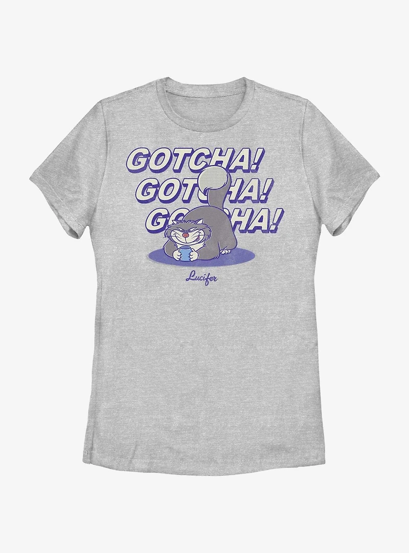 Disney Villains Gotcha Lucifer Cat Womens T-Shirt