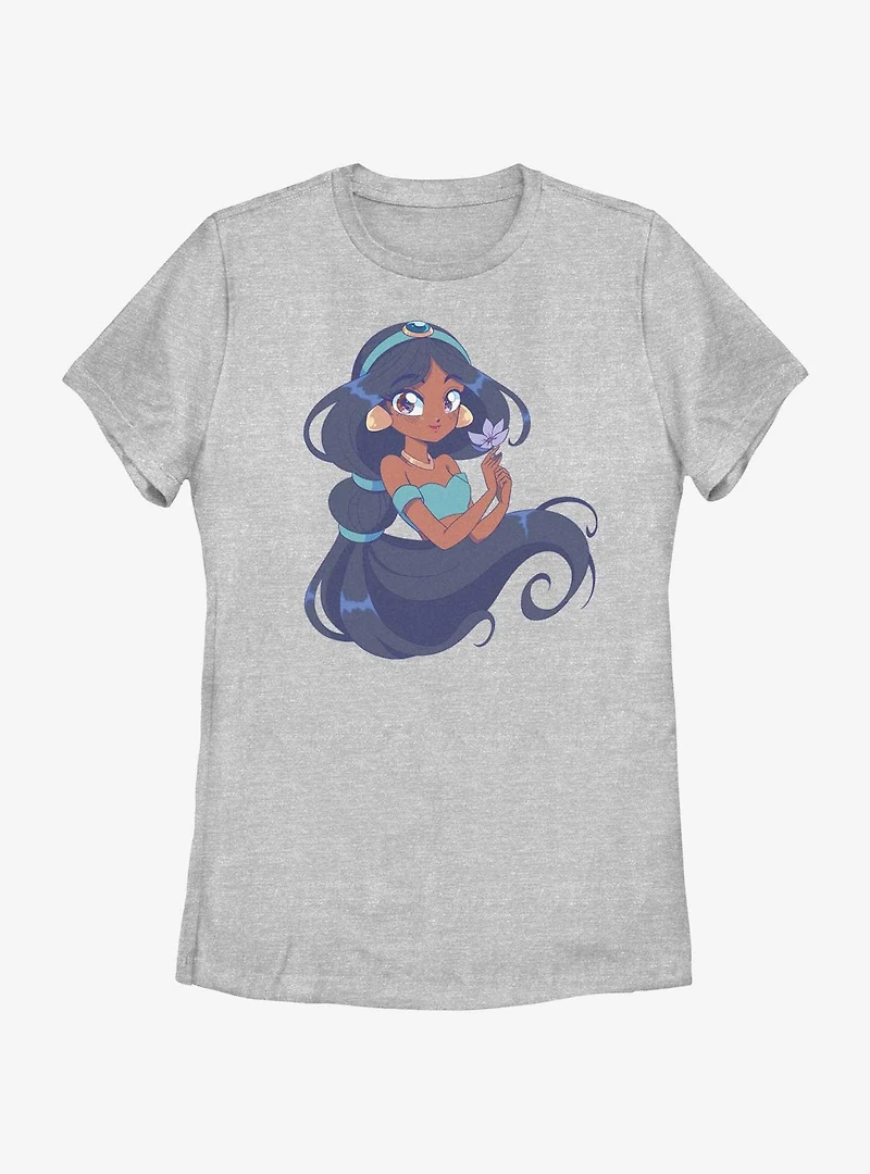 Disney Aladdin Cute Jasmine Manga Version Womens T-Shirt