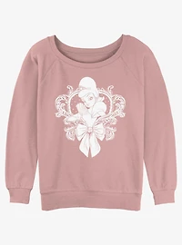Disney the Princess and Frog Charlotte La Bouff Fan Womens Slouchy Sweatshirt