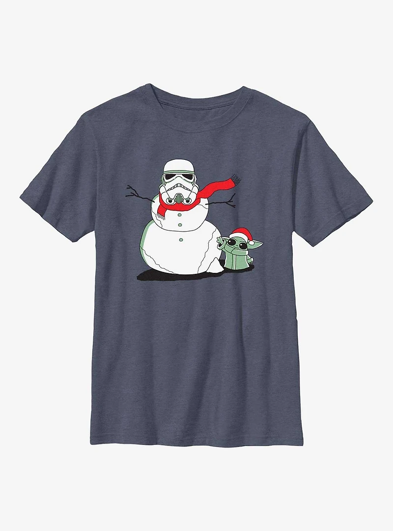 The Mandalorian Grogu Snowman Youth T-Shirt