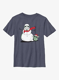 The Mandalorian Grogu Snowman Youth T-Shirt