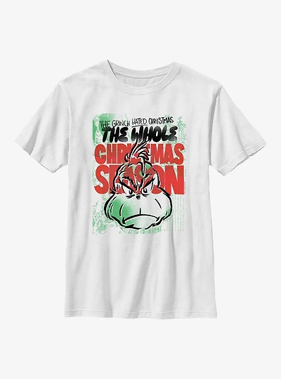 Dr Seuss Hated Christmas Season Youth T-Shirt