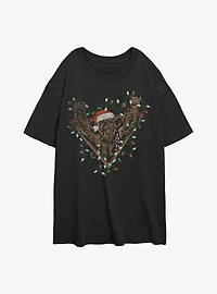 Star Wars Chewed Cords Womens Oversized T-Shirt
