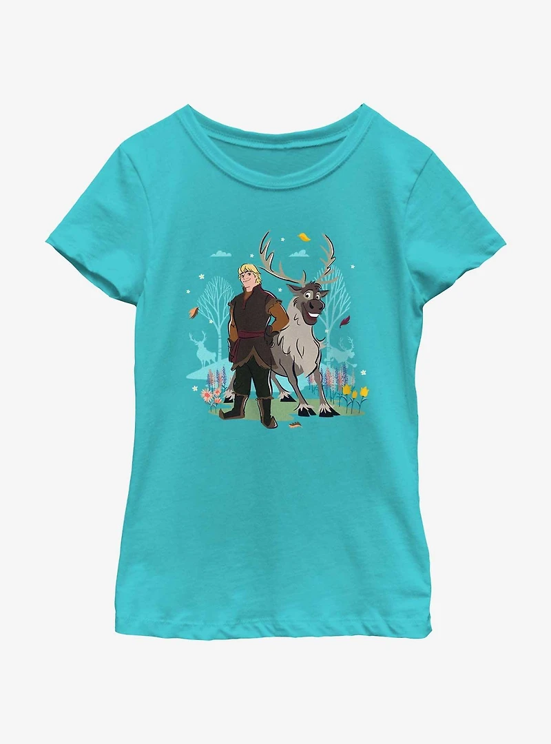 Disney Frozen 2 Kristoff And Sven Youth Girls T-Shirt
