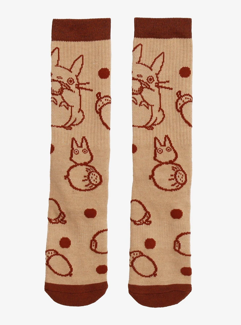 Studio Ghibli® My Neighbor Totoro Acorns Allover Print Crew Socks - BoxLunch Exclusive
