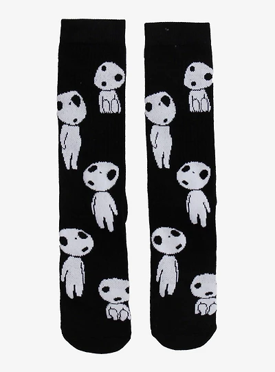 Studio Ghibli® Princess Mononoke Kodama Allover Print Crew Socks - BoxLunch Exclusive