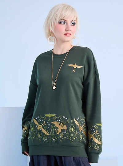 DreamWorks How To Train Your Dragon Toothless Floral Embroidered Crewneck - BoxLunch Exclusive