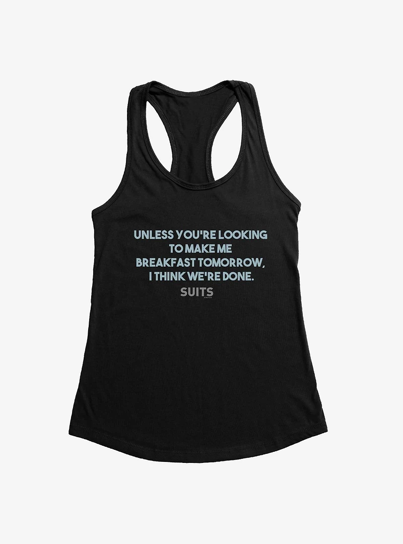 Suits Breakfast Tomorrow Womens Tank
