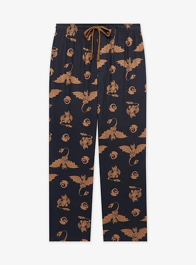 DreamWorks How to Train Your Dragon Toothless Tonal Allover Print Sleep Pants - BoxLunch Exclusive