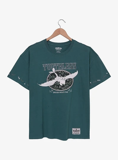 DreamWorks How to Train Your Dragon Toothless Embroidered Women's Plus T-Shirt — BoxLunch Exclusive