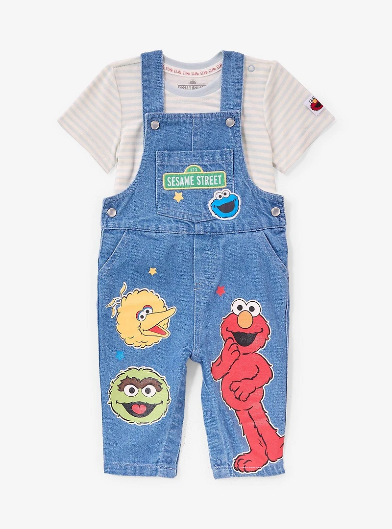 Sesame Street Characters Infant Overalls & T-Shirt Set - BoxLunch Exclusive