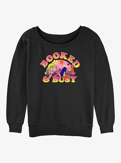 Disney Lizzie McGuire Booked & Busy Womens Slouchy Sweatshirt
