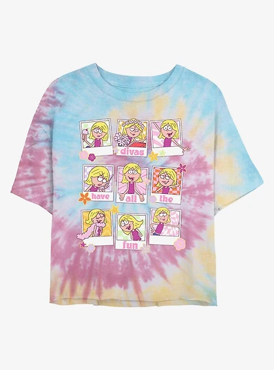 Disney Lizzie McGuire Polaroid Liz Tie Dye Crop Womens  T-Shirt