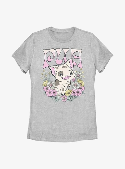 Disney Moana Pua Floral Wreath Womens T-Shirt