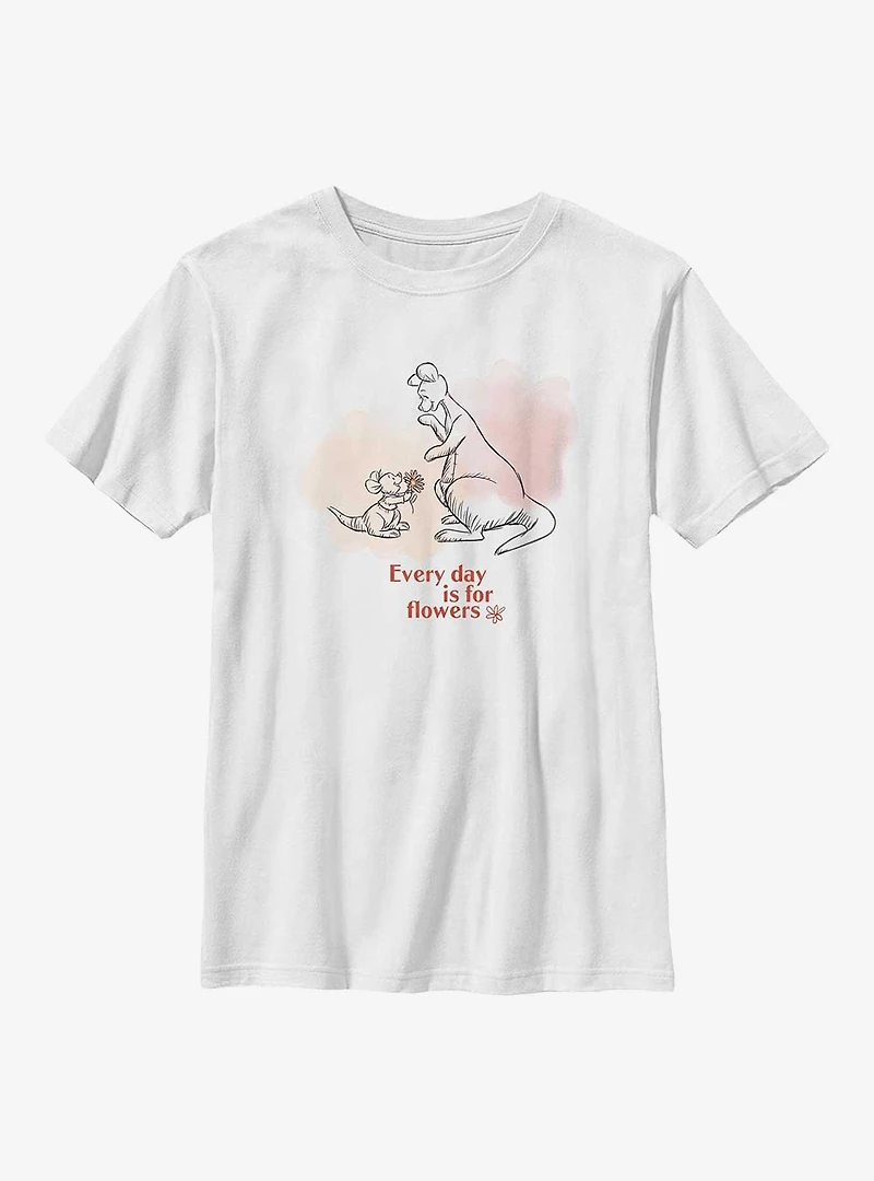 Disney Winnie The Pooh Every Day Is For Flowers Youth T-Shirt